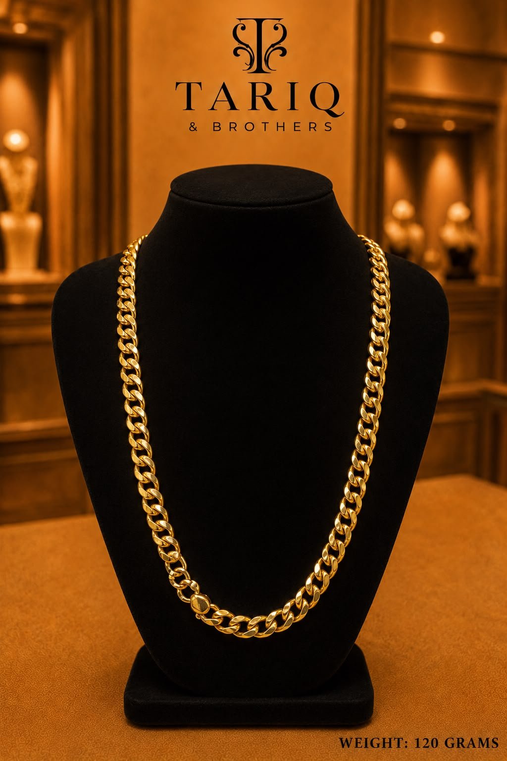 Tariq & Brothers Traditional Cuban Gold Chain