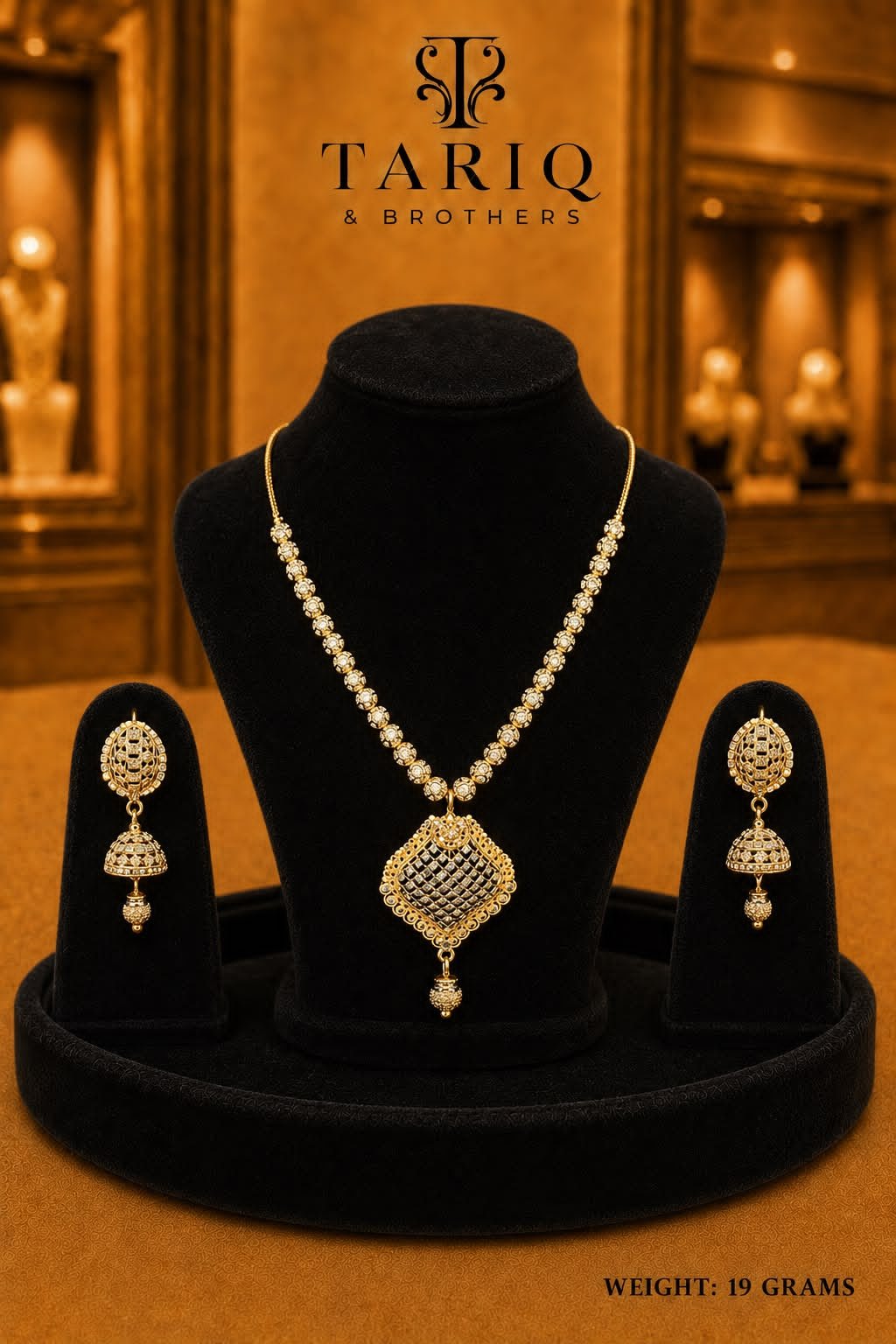 Tariq & Brothers Traditional Gold Necklace Set