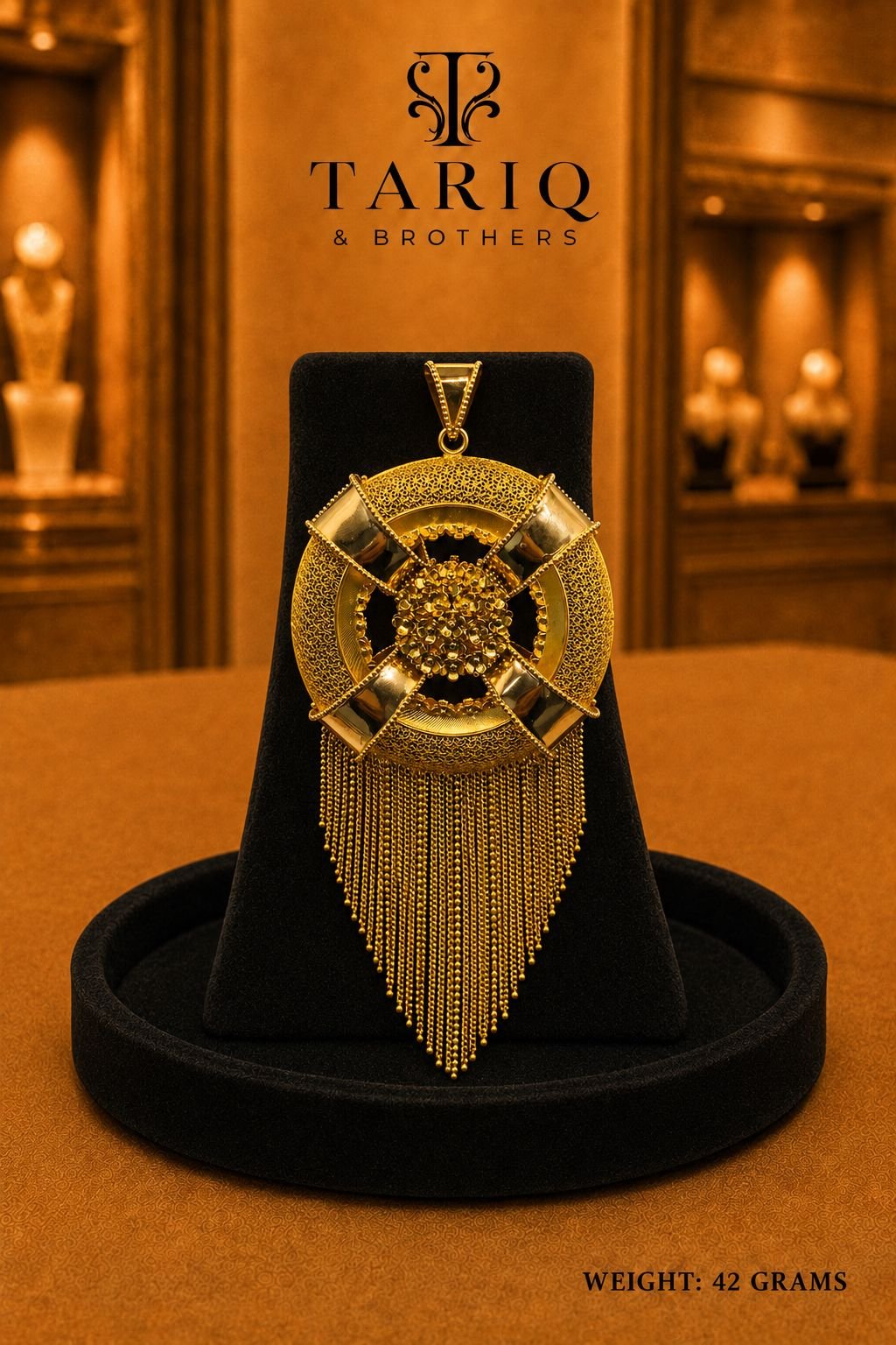 Tariq & Brothers Traditional Gold Tassel Pendant