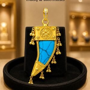 Tariq & Brothers Traditional Gold Turquoise Pendant