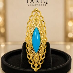 Tariq & Brothers Traditional Gold Turquoise Statement Ring