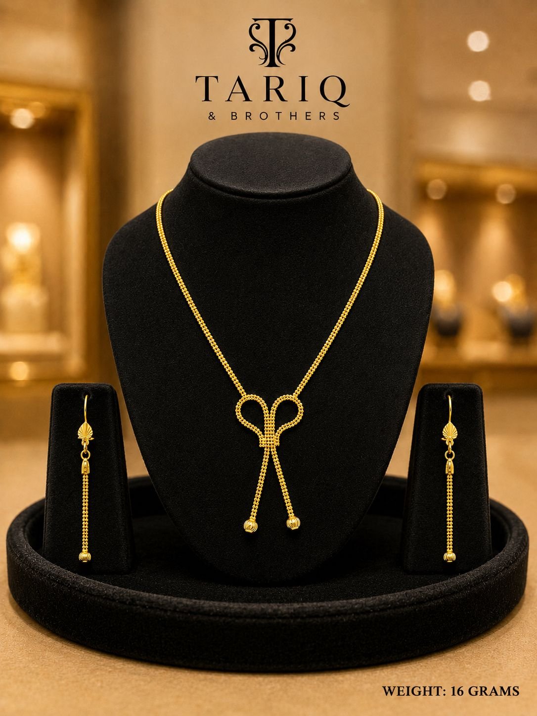 Tariq & Brothers Traditional Gold Necklace Set